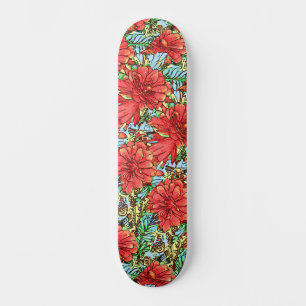 Girly Kleurrijke Bloemen Urban Street Art Geïnspir Skateboard