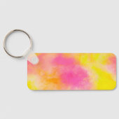 Girly Kleurrijke Gradiënt Lichtgevende Vreugde + N Sleutelhanger (Achterkant)