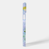 Girly Lavender Blue Waterverf Floral Name Initiaal Case-Mate iPhone Case (Achterkant / Rechts)