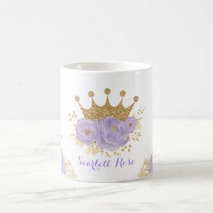 Girly Lavender Gold Crown Royal Princess Koffiemok