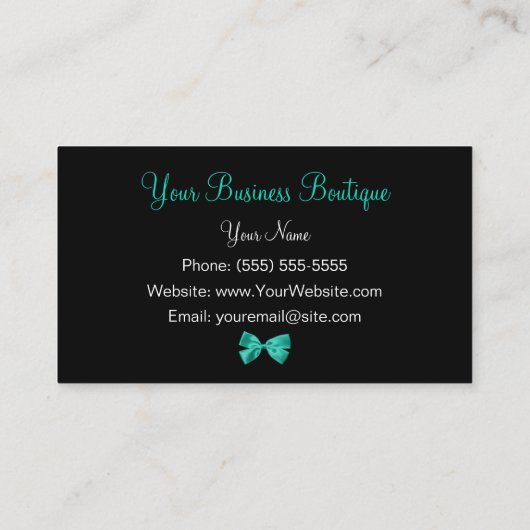 Girly Leopard print smaragdgroen lint Visitekaartje (Achterkant)