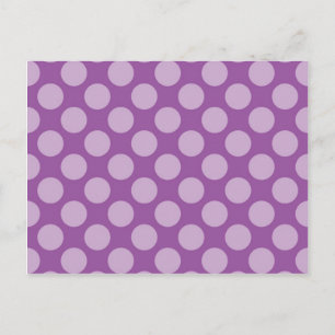 Girly Light Paarse Polka Dots op Paarse Cute Gifts Briefkaart