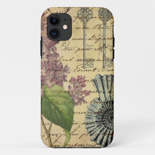 Girly  lila zeeschelpen strand Case-Mate iPhone case (Achterkant)