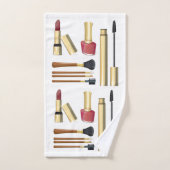 Girly Lipstick Cosmetics Makeup Bad Handdoek (Handdoek)