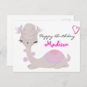 Girly Llama Custom Briefkaart (Voorkant / Achterkant)