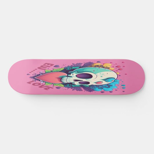 Girly Love Hart Verjaardag Thema Skateboard (Horizontaal)