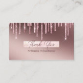 Girly make-up artiest glitter dank u visitekaartje (Voorkant)