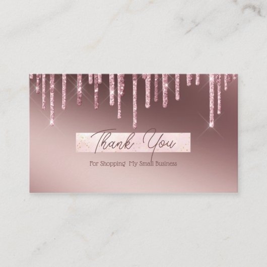 Girly make-up artiest glitter dank u visitekaartje (Voorkant)