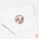 girly make-up ogen roos gouden druppels glitter ronde sticker (Envelop)