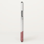 Girly Marble Blush Pink Glitter Monogram Geometric Case-Mate iPhone Case (Achterkant / rechts)