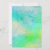 Girly Mermaid Birthday Pool Kaart (Achterkant)