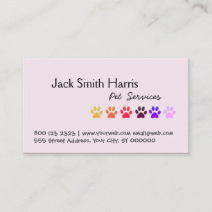 Girly Miami Paws, Pet Sitter, Pet Groomer, Vet Visitekaartje