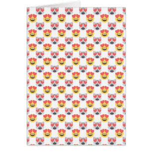 Girly mignon dans le motif d'Emoji de chat de