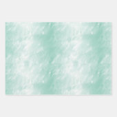 Girly Mint Aqua Geel Goud Inpakpapier Vel (Voorkant)