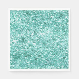 Girly Mint Glitter Confetti Servet
