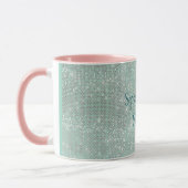 Girly Mint Glitzy Sparkle Mok (Links)
