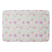 Girly Mint Gold Floral Tea Party Pattern Badmat (Voorkant)