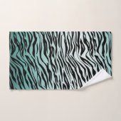 Girly Mint Ombre Zwart Zebra Print Bad Handdoek (Handdoek)