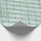 Girly Mint Pearl Mermaid Glitter Cadeaupapier (Hoek)