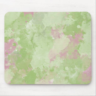 Girly Mint Roze Abstracte waterverf Muismat