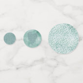 Girly Mint White Leopard Print Confetti (Voorkanten)