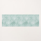 Girly Mint White Leopard Print Yogamat (Achterkant (horizontaal))