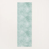 Girly Mint White Leopard Print Yogamat (Achterkant)