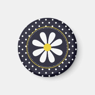 Girly Mod Daisies en Polka Dots Magneet