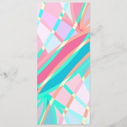 Girly Modern Abstract geometrisch patroon Menu (Achterkant)