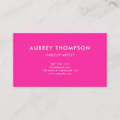 Girly Modern Calligraphy Pink Visitekaartje (Achterkant)