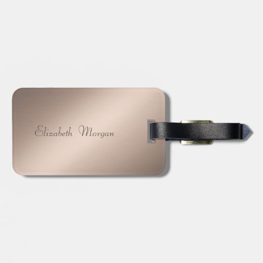 Girly Modern Chic Magnolia Bagagelabel (Achterkant horizontaal)