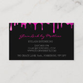 Girly Modern Dripping Monogram Glitter Salon Visitekaartje (Achterkant)