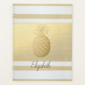 Girly Modern Gold Stripes, Or Ananas (Devant)