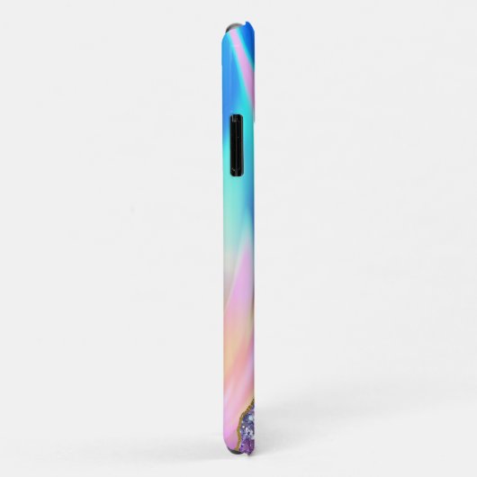 Girly Modern Iridescent Rainbow Aangepaste Naam  Case-Mate iPhone Case (Achterkant/rechts)