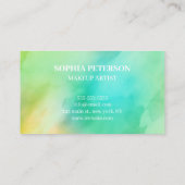 Girly Modern kalligrafiescript Bright Waterverf Visitekaartje (Achterkant)