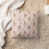 Girly Modern Roos Goud Blush Roze Giraffes Kussen (Deken)
