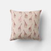 Girly Modern Roos Goud Blush Roze Giraffes Kussen (Achterkant)
