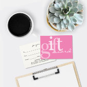 Girly Modern tendance Typographie Pink Carte cadea
