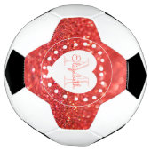 Girly Monogram Coral Parties scintillant Bokeh Whi (Tourné)