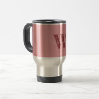 Girly Monogram en Naam roze blush rood