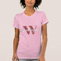 Girly Monogram en Naam roze blush rood