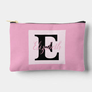 Girly Monogram en Naam roze paarse Bagage Etui