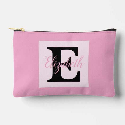 Girly Monogram en Naam roze paarse Bagage Etui (Voorkant)