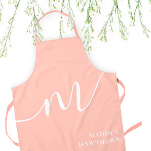 Girly Monogram Script Kalligrafie Coral Blush Pink Schort