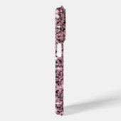 Girly naam Sparkly Pink Glitter Border Zwart Case-Mate iPhone Case (Achterkant / Rechts)