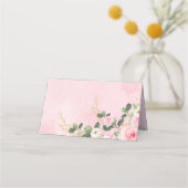 Girly Olifant Roze Bloemen Rozen Eten Label (Achterkant)