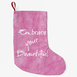 Girly omarmen uw mooie offerte roze kleine kerstsok