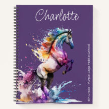 Girly opfokpaard aangepaste naam planner