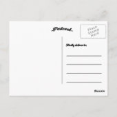 Girly Paars Damask Pattern Briefkaart (Achterkant)