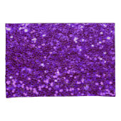 Girly Paars Glitter Bling Glam Modern Kussensloop (Voorkant-Rechts)